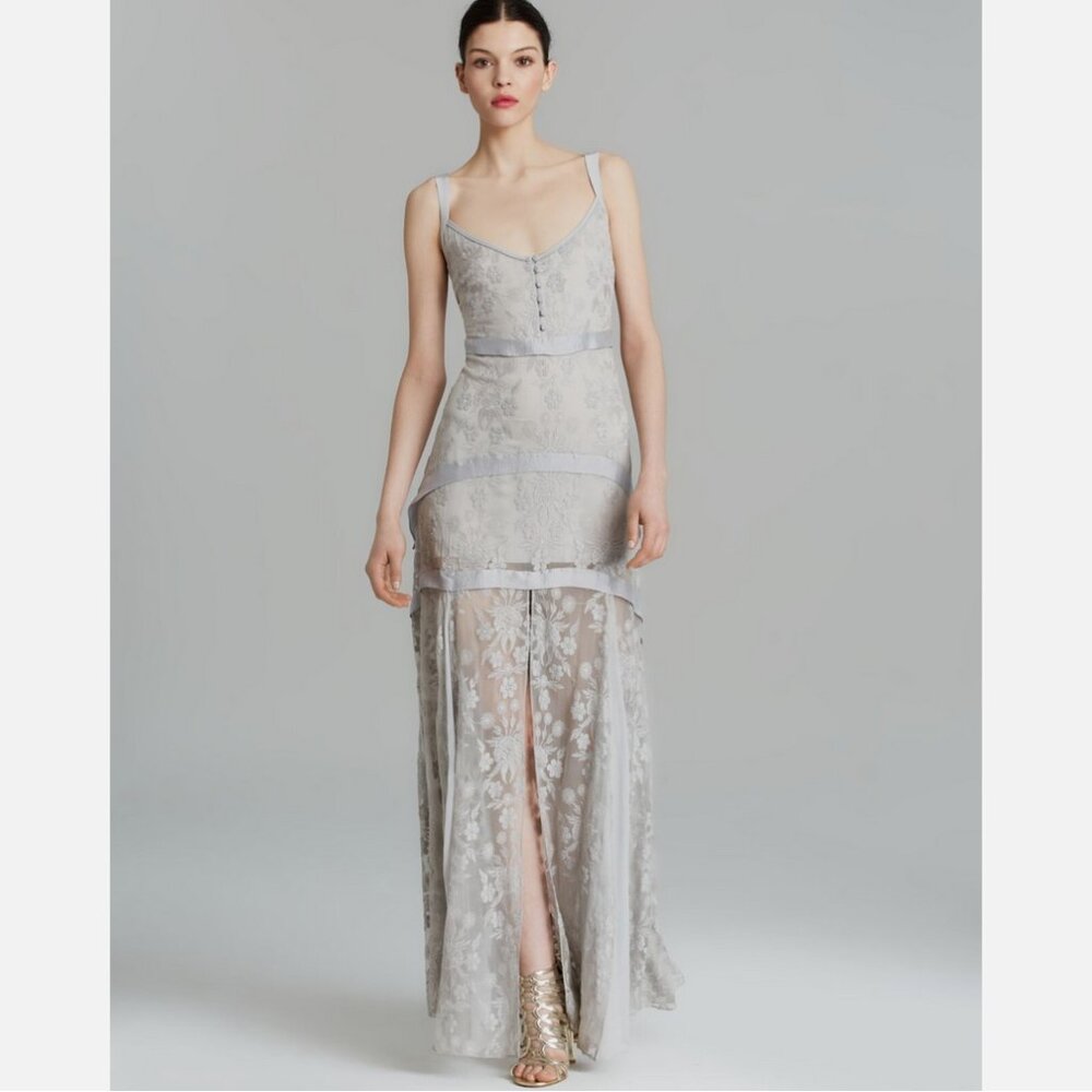 Elizabeth and James Lise Silk Tiered Maxi Dress